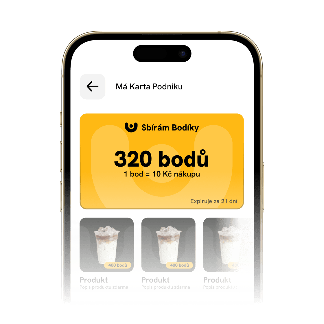 Nabídka odměn za body v aplikaci Sbírám Bodíky