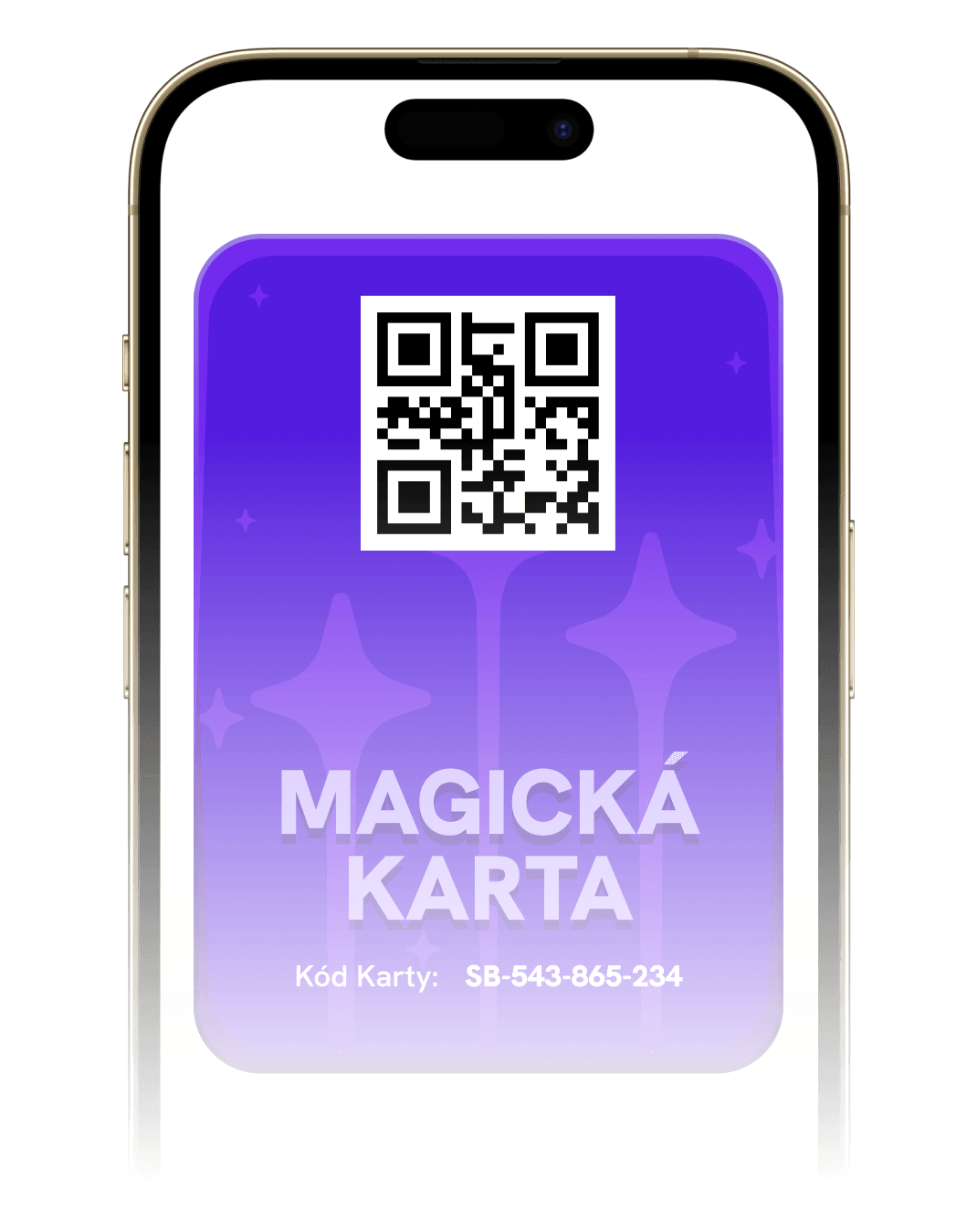 Karta zákazníka s QR kódem v aplikaci Sbírám Bodíky